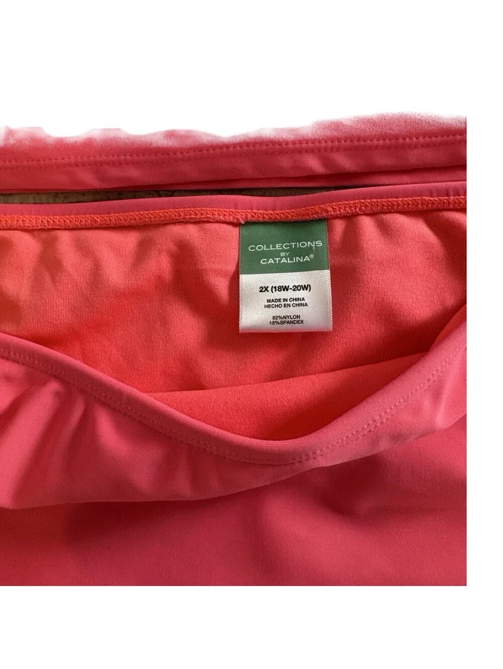 Collections by Catalina Two Piece Tankini Top Skirt Swim 2X 18/20W Swimsuit